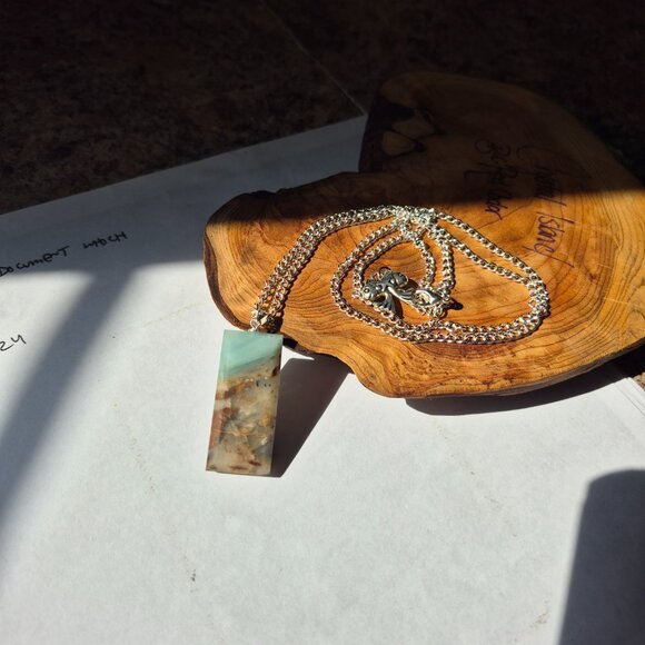 Ocean Picture Stone Necklace - Picture 3 of 8